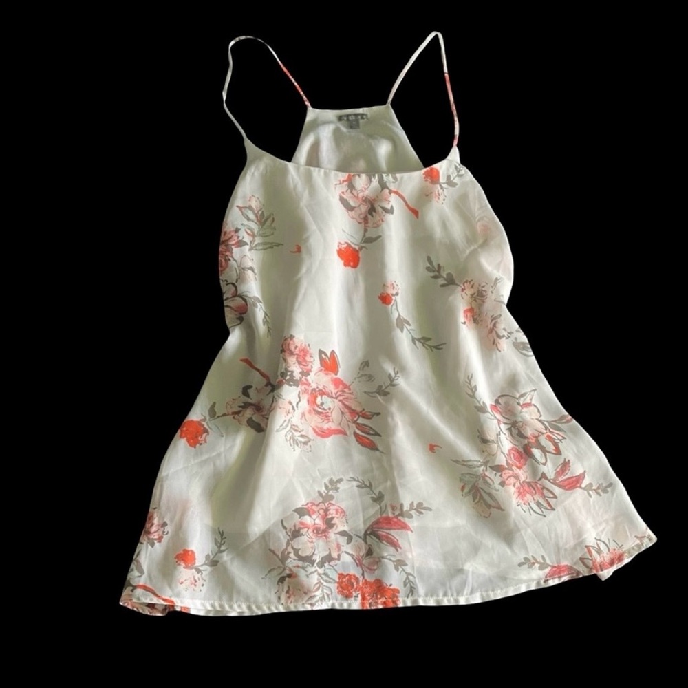 Floral Spaghetti Strap Top Camisole Cottage beach summer Breezy Coastal